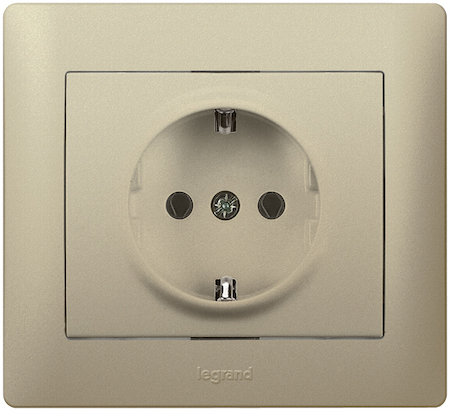 Legrand 771463 G.L. Р.2К+З,titanium,шт.,л.п.
