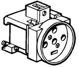 Legrand 004292 Розетка на DIN-р 3К+Н+З фр.стд