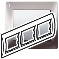 Legrand 771943 Рамка 3п гор Bl.Nickel GL