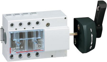 Legrand 022318 Выкл.VISTOP 4P 63A боков. с красной рукояткой