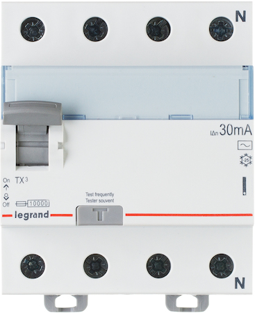 Legrand 403009 ВДТ TX3 4П 40A 30MA -AC