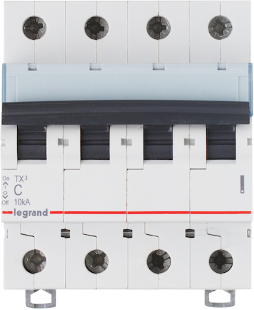 Legrand 403906 Авт.выкл.TX3 B40A 4П 6000/10kA