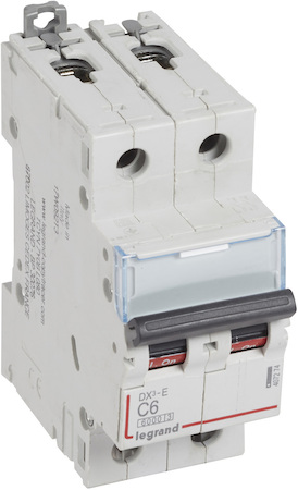 Legrand 407274 Авт.выкл.DX3-E C6 2П 6000/6kA