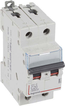 Legrand 407278 Авт.выкл.DX3-E C20 2П 6000/6kA