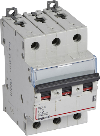Legrand 407286 Авт.выкл.DX3-E C3 3П 6000/6kA
