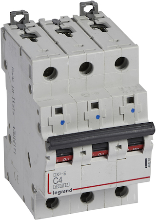 Legrand 407287 Авт.выкл.DX3-E C4 3П 6000/6kA