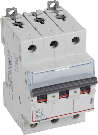 Legrand 407289 Авт.выкл.DX3-E C10 3П 6000/6kA