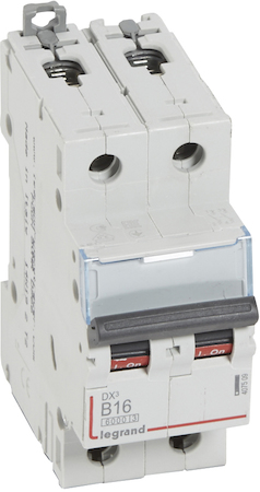 Legrand 407509 Авт.выкл.DX3 2П B16A 6000/10kA