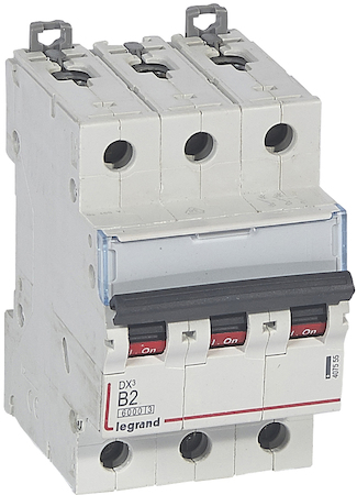 Legrand 407555 Авт.выкл.DX3 3П B2A 6000/10kA