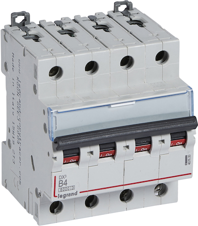 Legrand 407620 Авт.выкл.DX3 4П B4A 6000/10kA