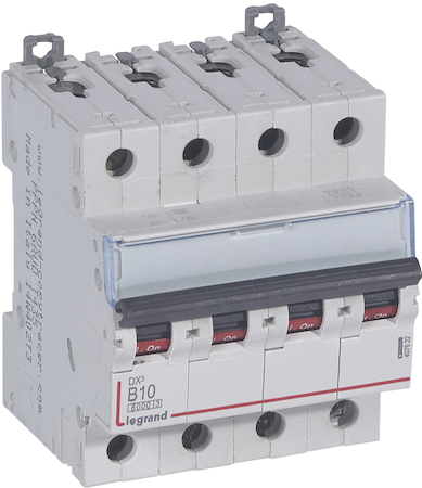 Legrand 407622 Авт.выкл.DX3 4П B10A 6000/10kA