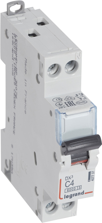 Legrand 407737 Авт.выкл.DX3 1п+N С4А 6kA/10кА