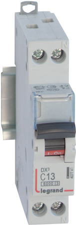 Legrand 407741 Авт.вкл.DX3 1п+N С13А 6kA/10кА