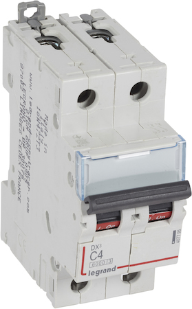 Legrand 407795 Авт.выкл.DX3 2П С4A 6000/10kA
