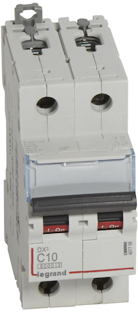 Legrand 407798 Авт.выкл.DX3 2П С10A 6000/10kA