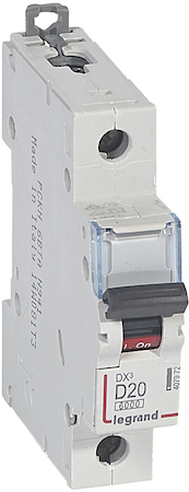Legrand 407972 Авт.выкл.DX3 1П D20A 6000/10kA