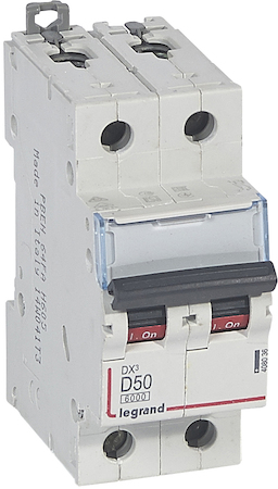 Legrand 408036 Авт.выкл.DX3 2П D50A 6000/10kA