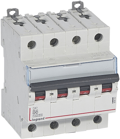 Legrand 409062 Авт.выкл.DX3 4П B6A 10kA/16kA