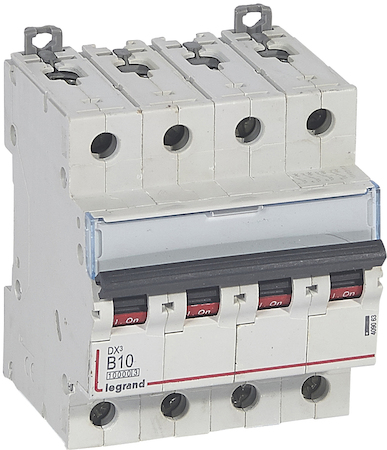 Legrand 409063 Авт.выкл.DX3 4П B10A 10kA/16kA