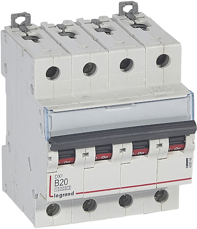 Legrand 409066 Авт.выкл.DX3 4П B20A 10kA/16kA