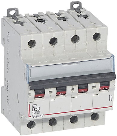 Legrand 409070 Авт.выкл.DX3 4П B50A 10kA/16kA