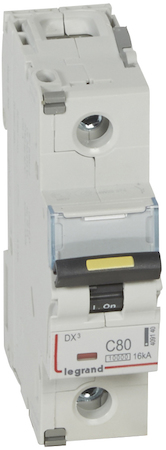 Legrand 409140 Авт.выкл.DX3 1П C80A 10kA/16kA