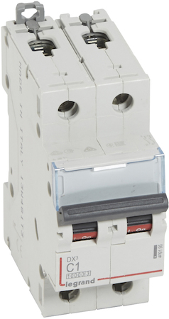 Legrand 409195 Авт.выкл.DX3 2П C1A 10kA/16kA