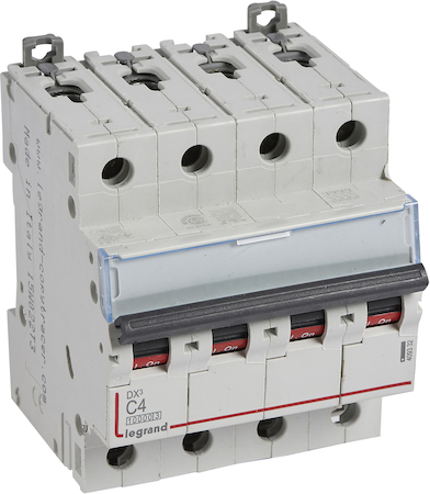 Legrand 409332 Авт.выкл.DX3 4П C4A 10kA/16kA
