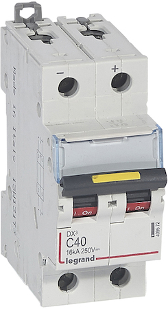 Legrand 409572 Авт.вк.DX3 DC C40A 2П 10/16kA