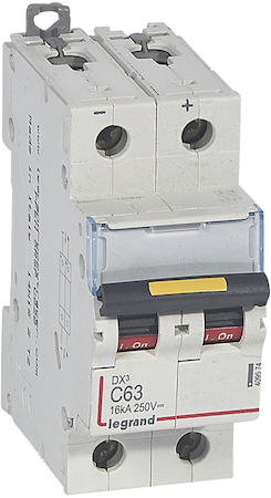 Legrand 409574 Авт.вк.DX3 DC C63A 2П 10/16kA