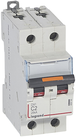 Legrand 409765 Авт.выкл.DX3 2П C2A 25кА