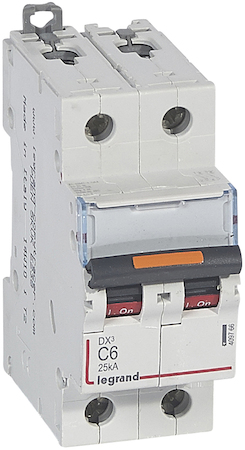 Legrand 409766 Авт.выкл.DX3 2П C6A 25кА