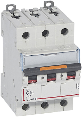 Legrand 409780 Авт.выкл.DX3 3П C10A 25кА