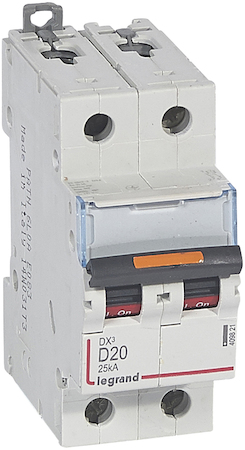 Legrand 409821 Авт.выкл.DX3 2П D20A 25кА