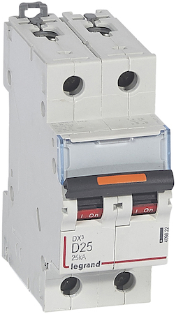 Legrand 409822 Авт.выкл.DX3 2П D25A 25кА