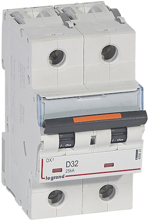 Legrand 409823 Авт.выкл.DX3 2П D32А 25кА