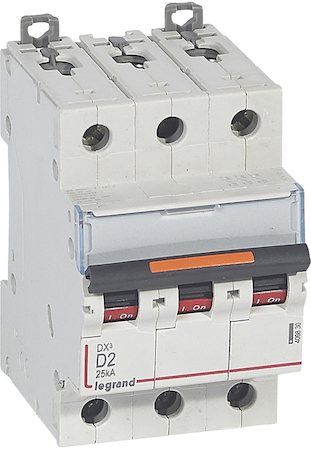 Legrand 409830 Авт.выкл.DX3 3П D2A 25кА