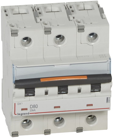Legrand 409840 Авт.выкл.DX3 3П D80A 25кА