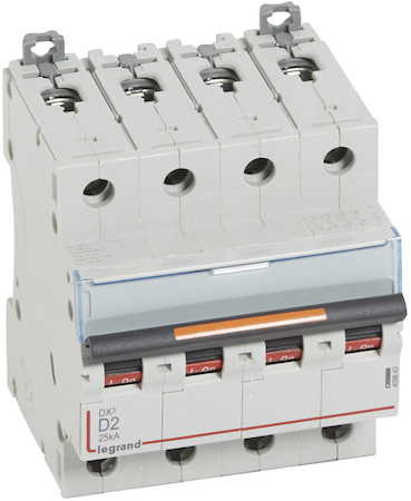 Legrand 409843 Авт.выкл.DX3 4П D2A 25кА
