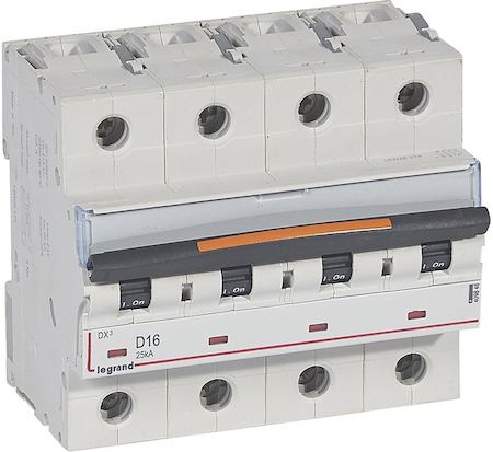 Legrand 409846 Авт.выкл.DX3 4П D16A 25кА