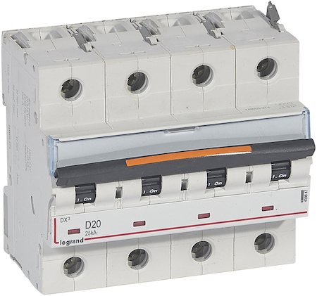 Legrand 409847 Авт.выкл.DX3 4П D20A 25кА
