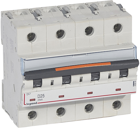 Legrand 409848 Авт.выкл.DX3 4П D25A 25кА