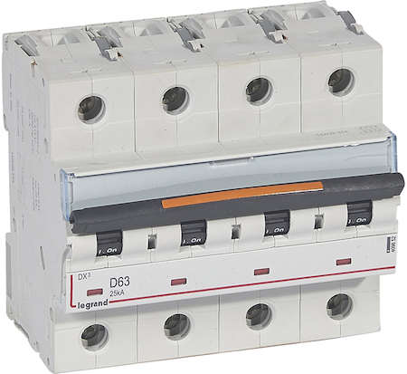 Legrand 409852 Авт.выкл.DX3 4П D63A 25kA
