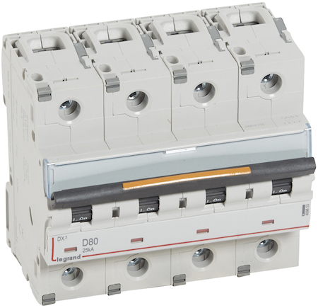 Legrand 409853 Авт.выкл.DX3 4П D80A 25кА
