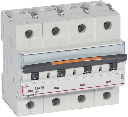 Legrand 409892 Авт.выкл.DX3 4П MA16A 25кА