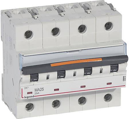 Legrand 409893 Авт.выкл.DX3 4П MA25A 25кА