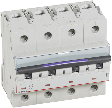 Legrand 410122 DX3 авт.выкл. 50кА 16А 4п B