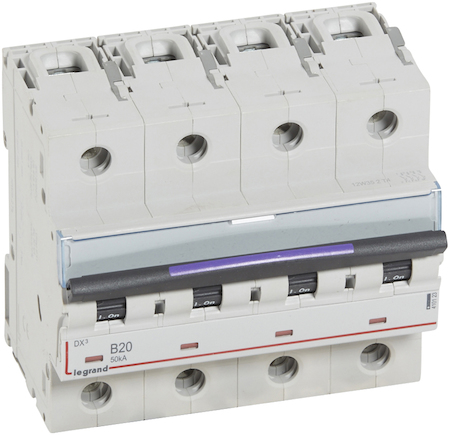 Legrand 410123 DX3 авт.выкл. 50кА 20А 4п B