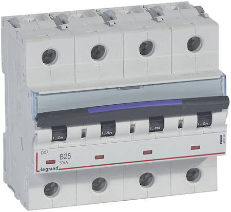 Legrand 410124 DX3 авт.выкл. 50кА 25А 4п B
