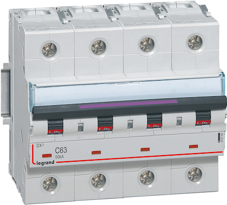 Legrand 410180 DX3 авт.выкл. 50кА 63А 4п C